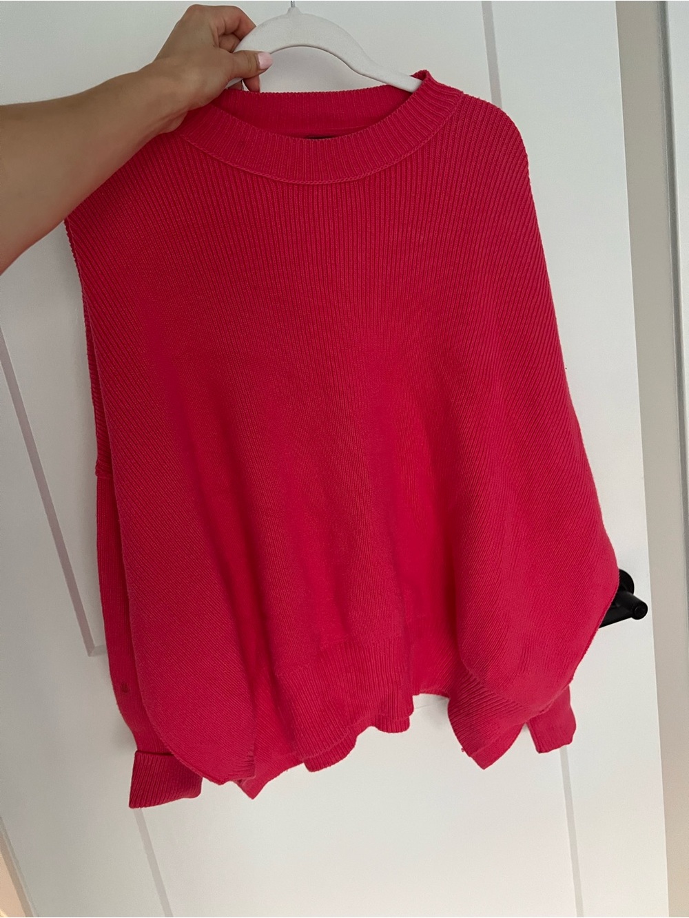 Free People Bright Pink Women's Knit Sweater
